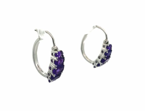 Amethyst Sterling Silver Earrings - Image 3