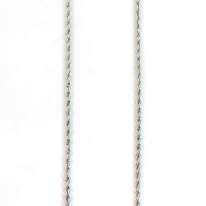 14K White Gold Rope Chain 19.5
