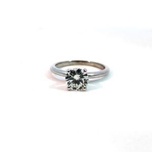 GIA 1.14 CT Diamond Solitaire Engagement Ring