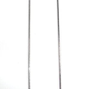 Adjustable Platinum Box Chain 18"