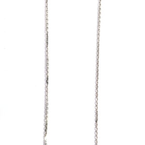 10K White Gold Adjustable Cable Chain 22"
