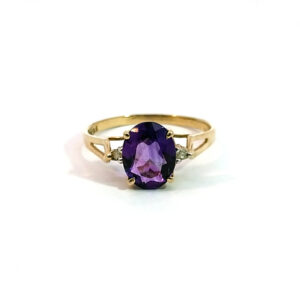 10K Gold Amethyst Ring