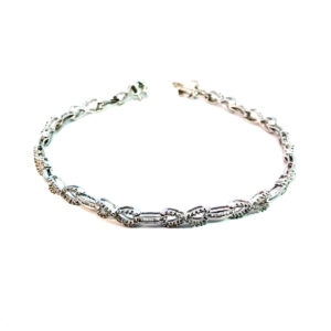 10K Gold Diamond Infinity Bracelet