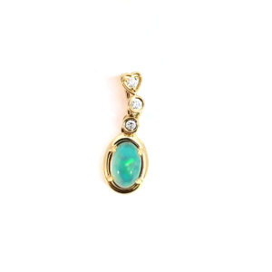 14K Gold Opal Pendant