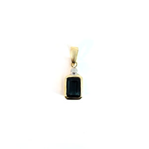 10K Gold London Blue Topaz Pendant