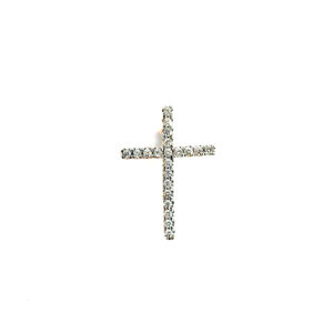 14K Gold Diamond Cross Pendant