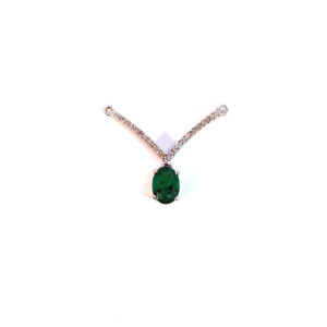 14K Gold Emerald Pendant