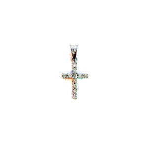 10K Gold Diamond Cross Pendant